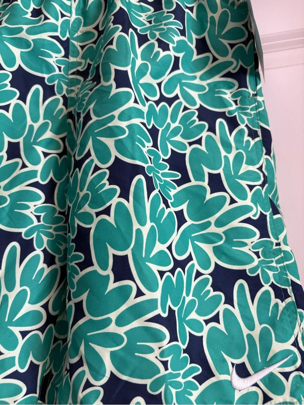 Nike Green and Black Nike Print Swim Trunks